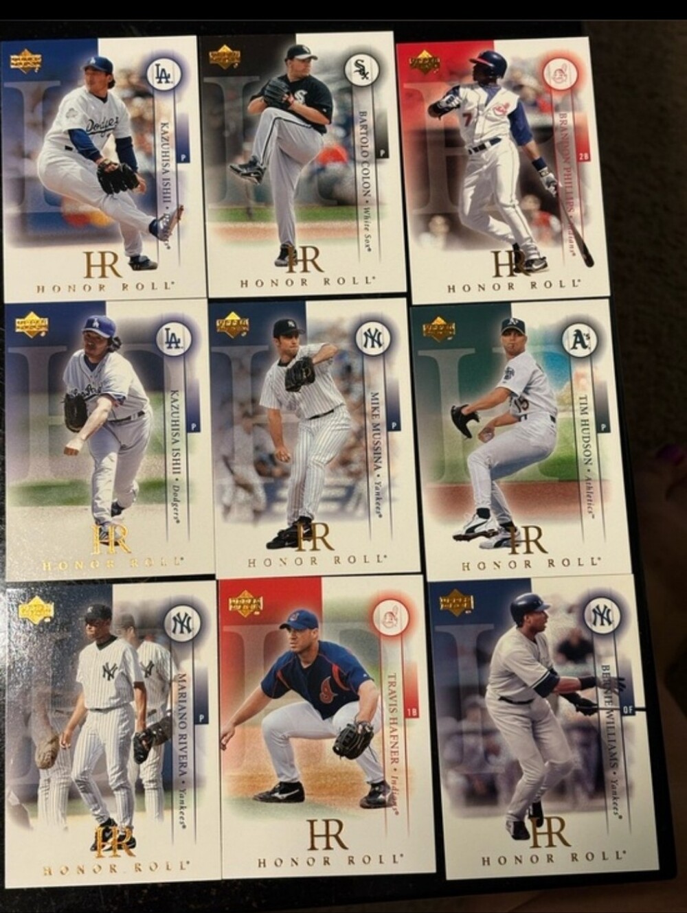 2002 Upper Deck Honor Roll Baseball Card Lot Jeter, Bonds, A-Rod, Maddux + More